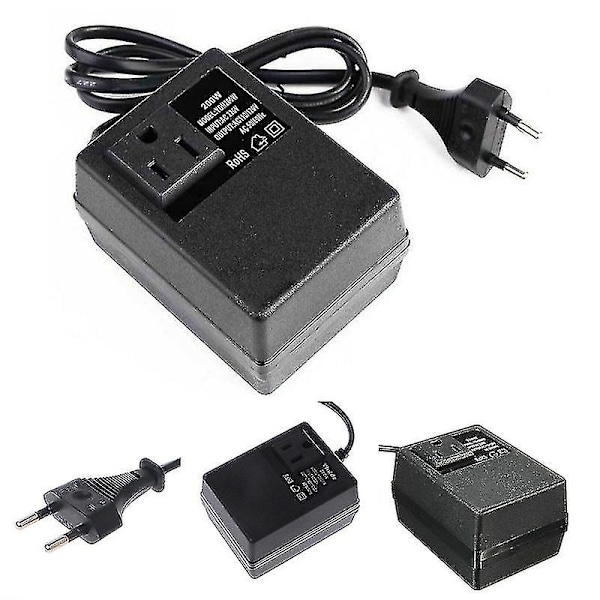 200W Transformer 220V til 110V / 110V til 220V US/Europeisk Plugg Spenningsomformer Team