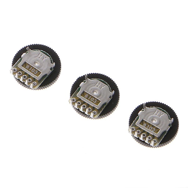 10 Stk B103 16x2mm 10k Ohm Dobbeltskive Taper Volume Wheel Duplex Potentiometer
