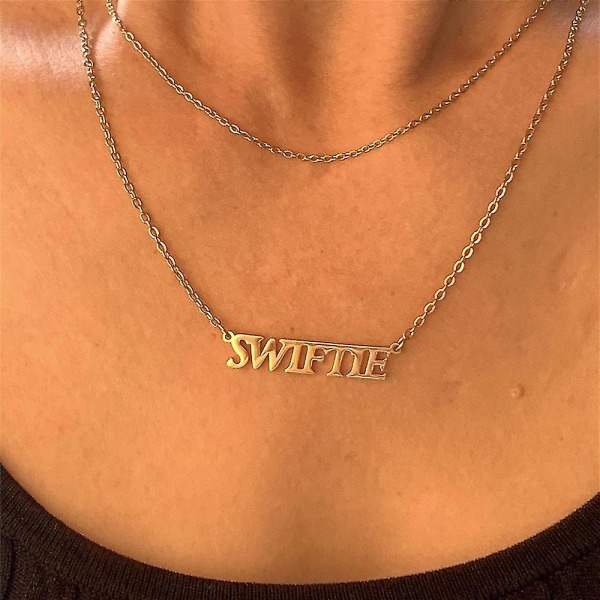 Taylor Swift inspireret brev halskæde vedhæng til kvinder Swiftie smykker Musikelsker Fan Fødselsdagsgaver Swifie
