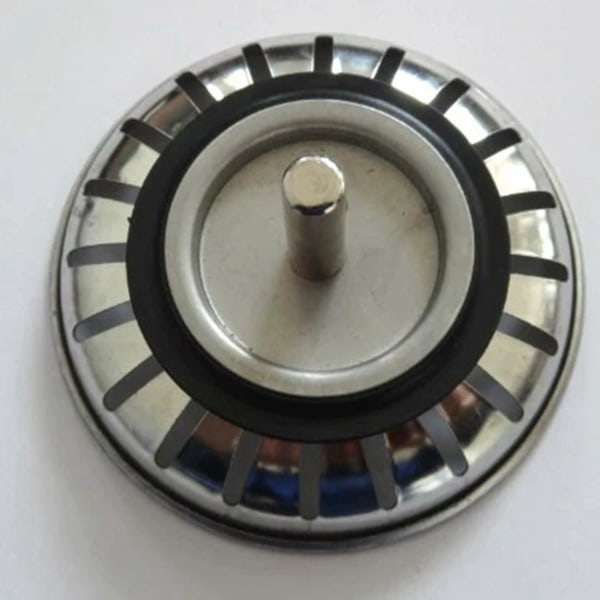 2x Diameter 78mm Rostfritt Stål Diskbänkssil Propp Avfall Plugg Diskbänksfilter