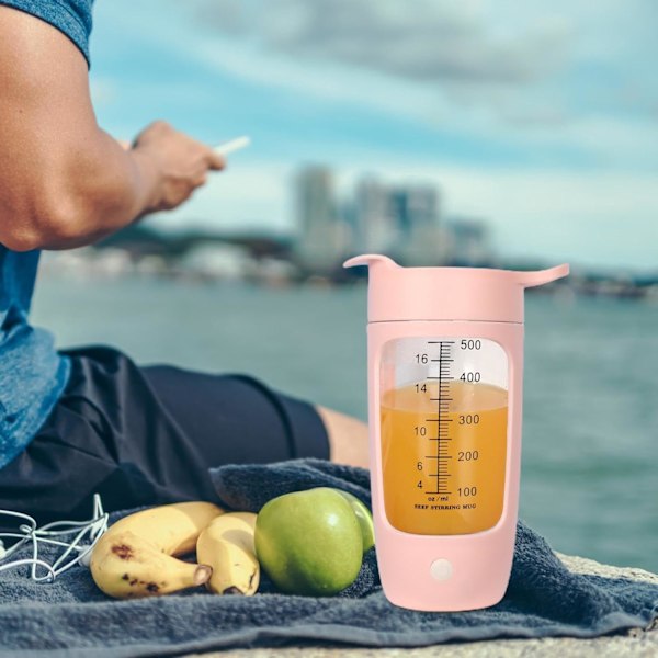 Proteinshake-mixer, Säker Elektrisk Hög Hastighet Proteinshake-flaska | 600ml Kapacitet Mixerkopp, Bärbar USB Laddningsbar Shake-kopp