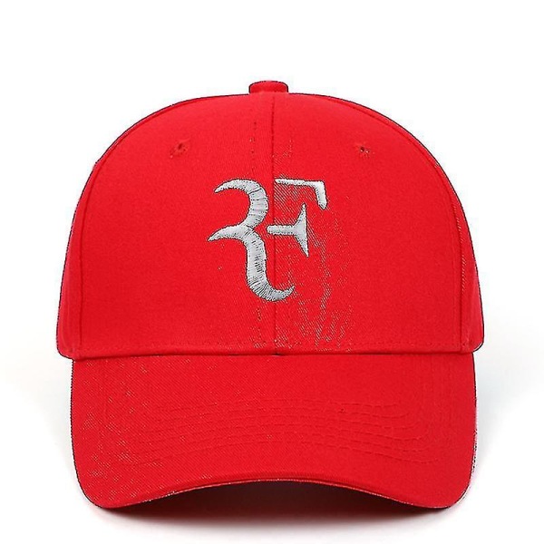 Federer Tennis Fan Broderet Baseball Kasket Udendørs Sports Hat Casual Peaked Cap red