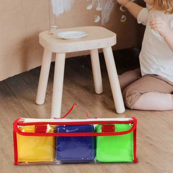 3 st Spel Tärningsset, Mjuka Pedagogiska Leksaker med Tydliga Fickor, DIY Lära Tärningar, för Tidig Undervisning, för Barn Present