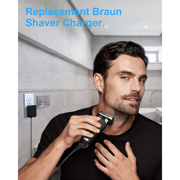 Braun barberlader 12v strømledning egnet for Braun Series 7 9 3 5 1 Xt5 elektrisk barbermaskin internasjonal standard plugg - Jxlgv