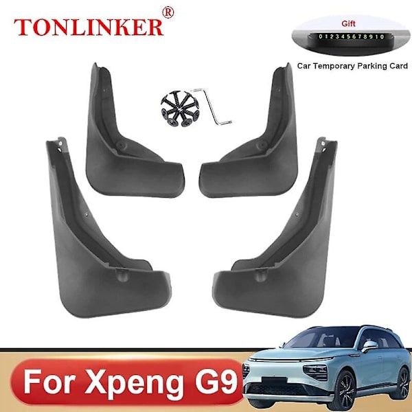 Tonlinker Stænklapper Xpeng G9 2022 2023 98kwh 78.2kwh Mudguards Stænkskærme Fender Bil Mudflaps 4 stk. Biltilbehør Varer