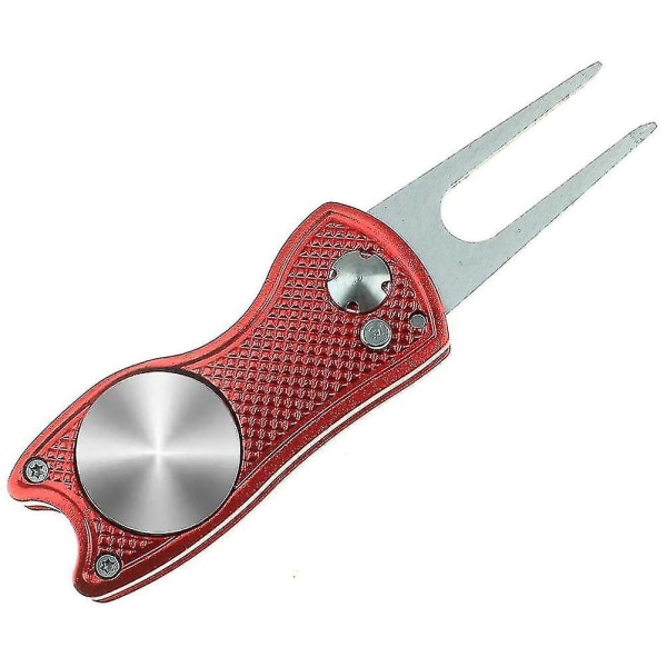 Bærbart Golf Divot Tool Golf Green Reparation Pitch Fork Ball Marker Træningsværktøj