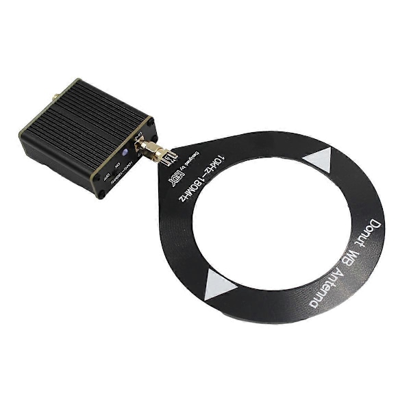 Mini Loop Antenne Høy Impedans Forsterker 10kHz-180MHz med Lav Impedans Konverter for Radio Walkie Talkie SDR Black