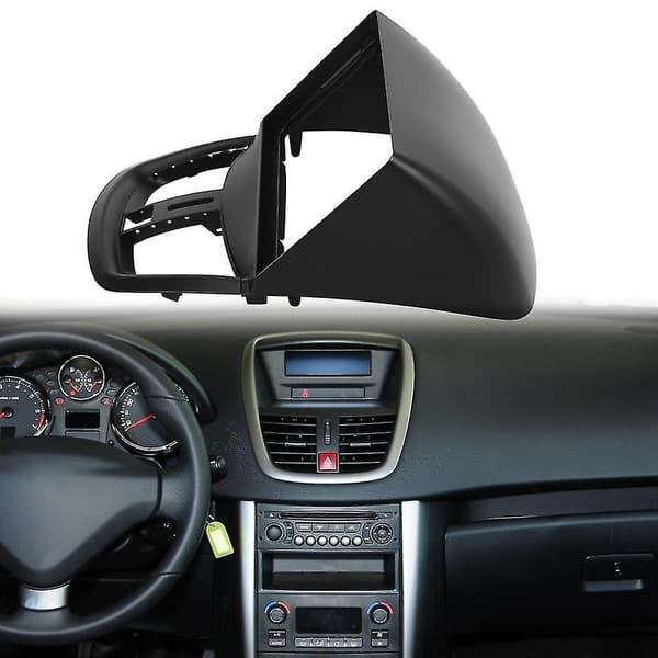 9 tums bilstereo ram bilradio panel GPS navigationspanel DVD panelram för 207 2009-2013