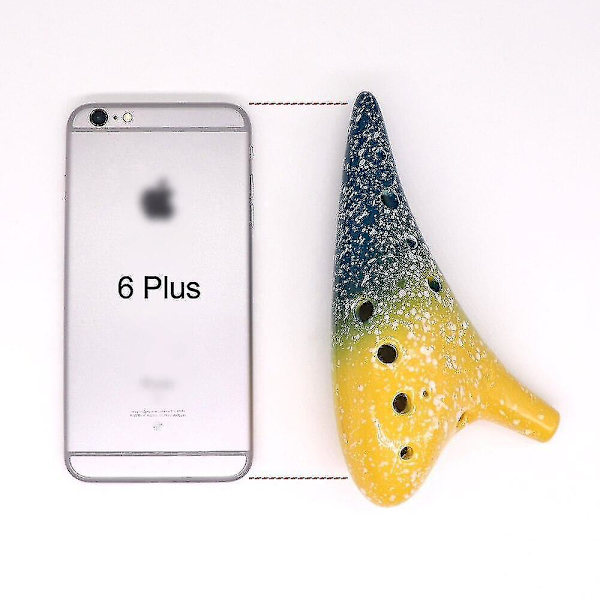 Ocarina 12 hull ocarina ovnsbrent keramisk alt C musikkinstrument med snor og noter