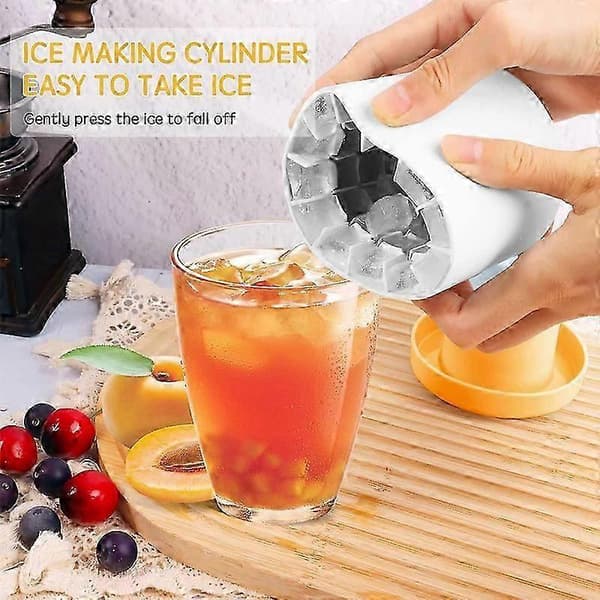 Sylindrisk silikonisbitform, mini 3D isbitmaskin Yellow