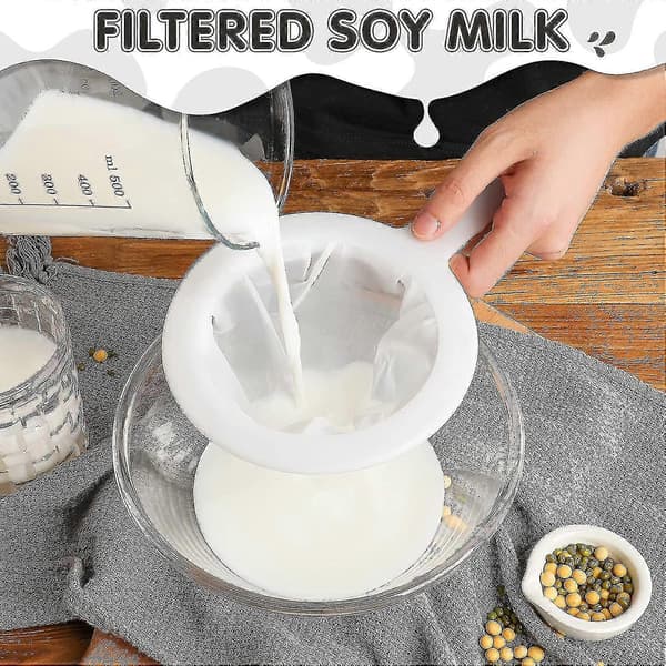 2 stk. finmasket si til filtrering af sojamælk, kaffe, mælk, yoghurt, juice