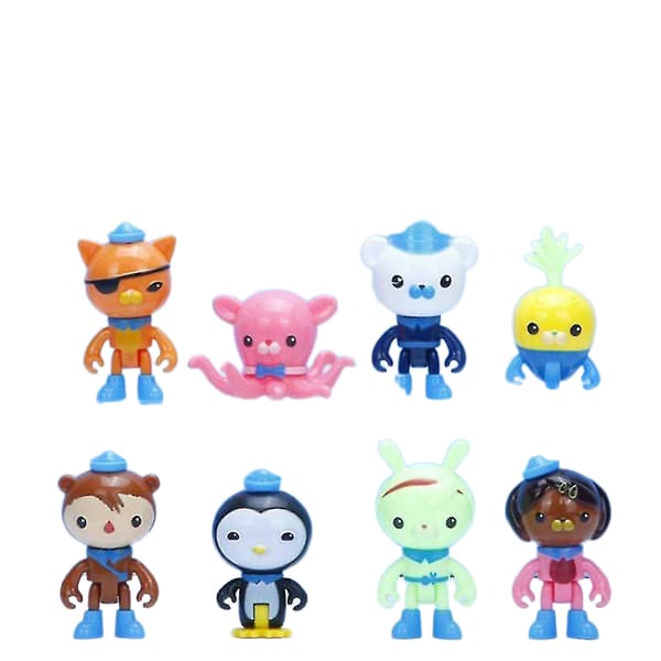8 stk/sett Octonauts Dyrefigurer Octo Crew Pack Leketøysett Actionfigur Leker Barn