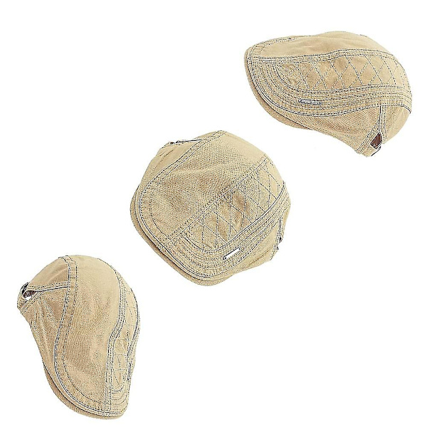 Bn-keepsa herr bomull vintage platt cap Gatsby Ivy Irish Hat Basker Peaked Cap