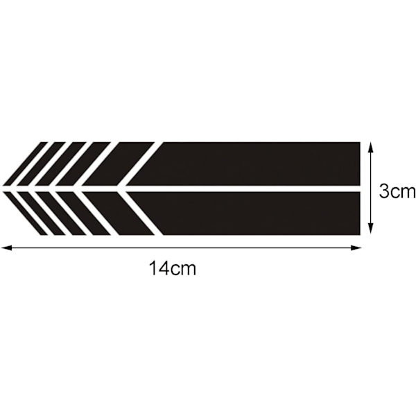 2 stk striper design bil sidespeil klistremerker