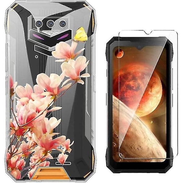 Doogee S89-s89 Pro 6.3\" fodral + 1x härdat glass skärmskydd, silikon Tpu stötsäker Pr