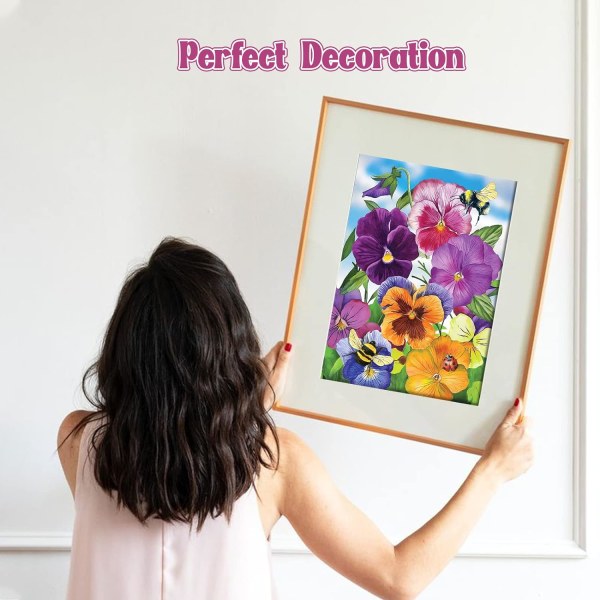 5D kukka timanttimaalaussetti mehiläinen, DIY täysi timanttikukka timantti