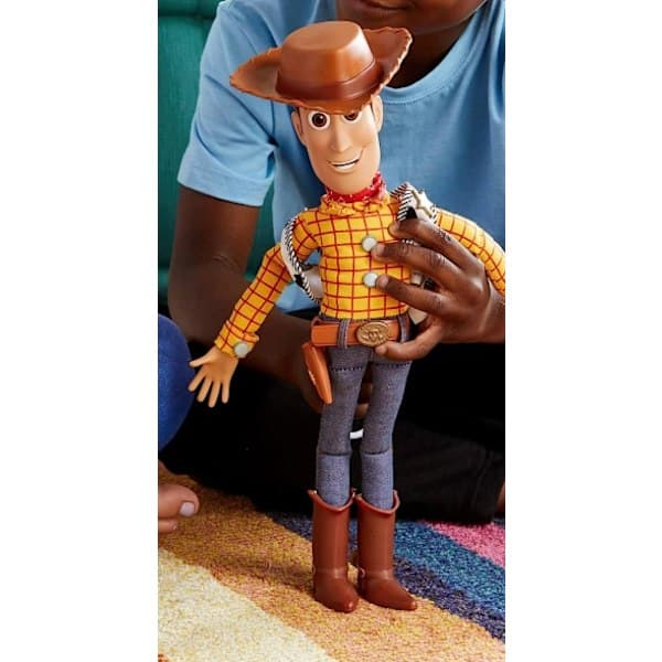 Woody Interactive Talking Action Figure, 38 cm, With Over 10 English Phrases, Interacts With Other Figures, Removable Hat