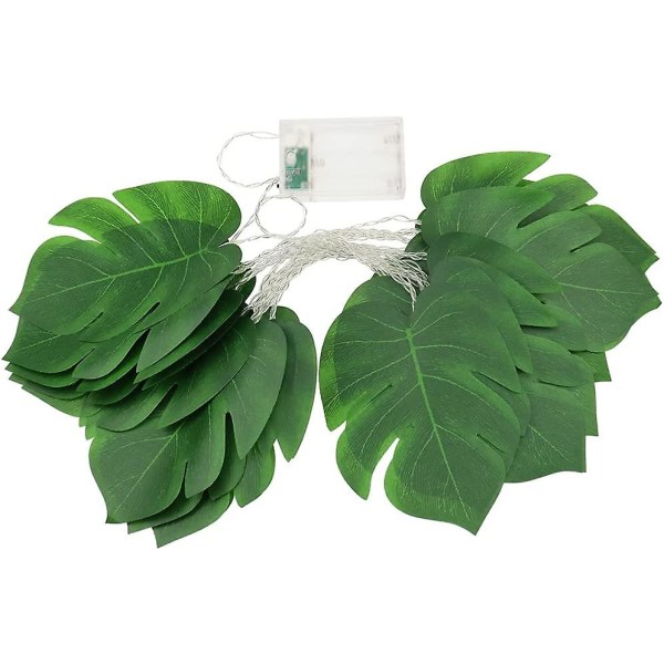 Kunstige planter Led String Light Monstera Leaf String Lights 9.84ft med grønne blade