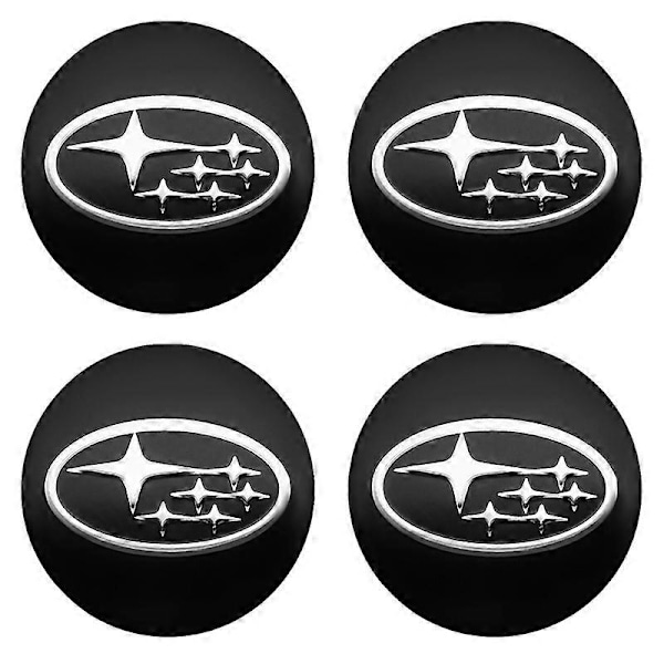 4 stk 56+60mm Dekknav Deksel Klistremerke Felg Deksel Bil Emblem Styling For Subaru STI Impreza Forester XV Tribeca 56mm Black