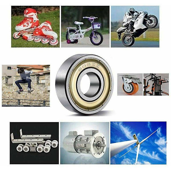 608zz Kuulalaakeri, 20 kpl Nopeuslaakerit Laadukkaat kuulalaakerit rullaluistimiin, skeittilautoihin, longboardeihin, waveboardeihin, 8 x 22 x 7 mm