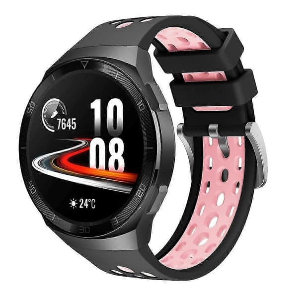 Silikone urrem til Huawei Watch GT 2e Balck Light Pink