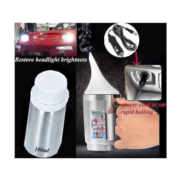 Bil Forlygte Fornyelse Restaurering Fumigation Lys Restaurering Agent, Forlygte Restaurering Renovere