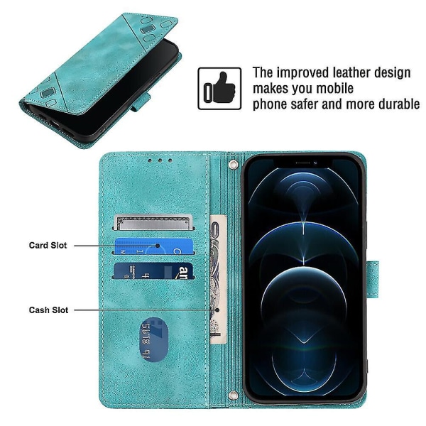 Iphone 12 Pro Cover Flip Flip -nahkainen lompakkokorttikotelo, joka on yhteensopiva Iphone 12 Pro case kanssa Green