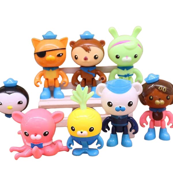 8 st/set Octonauts Djurfigurer Octo Crew Pack Leksaksset Actionfigur Leksaker Barn