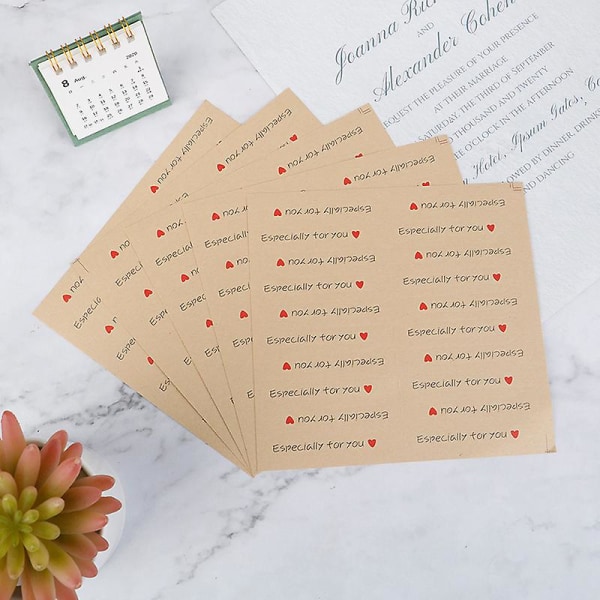 100 stk. Specielt til dig Kraft Paper Sticker Scrapbogsetiketter Gave Sticker