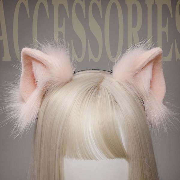 Kissa Fox Pig tekoturkista korvat otsapanta söpö Halloween käsintehty eläin karvainen korvat hiusvanne