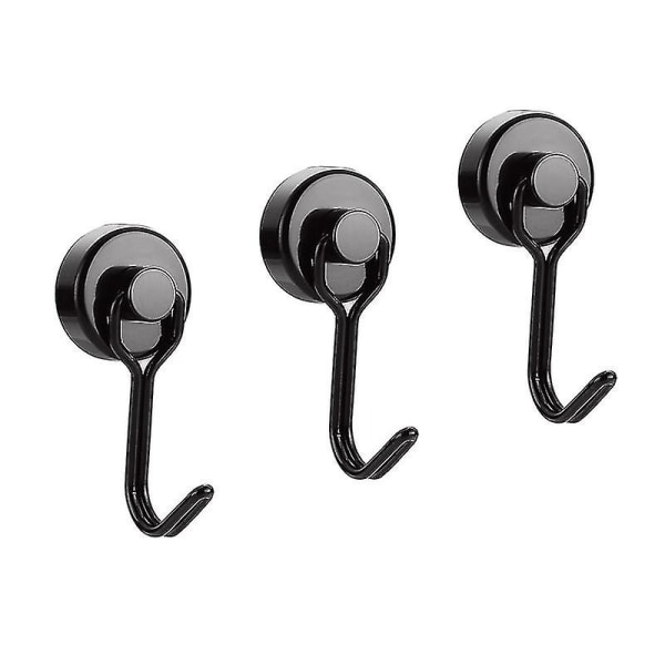 6pcs Magnetic Hooks, Heavy Duty Magnet Hooks Black Strong For Fridge Hanging Grill Utensils Whiteboard Kitchen Classroom