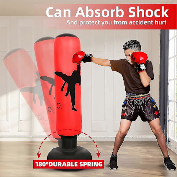 Punching Bag til børn. Oppustelig boksesæk. Boksesæt til børnetræning. Øjeblikkelig rebound Guanguan