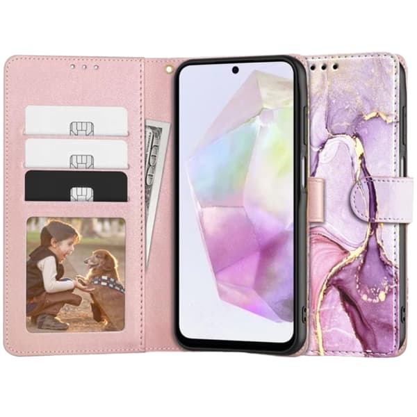 Tech-Protect Galaxy A35 5G Pung Etui - Marmor Rosa
