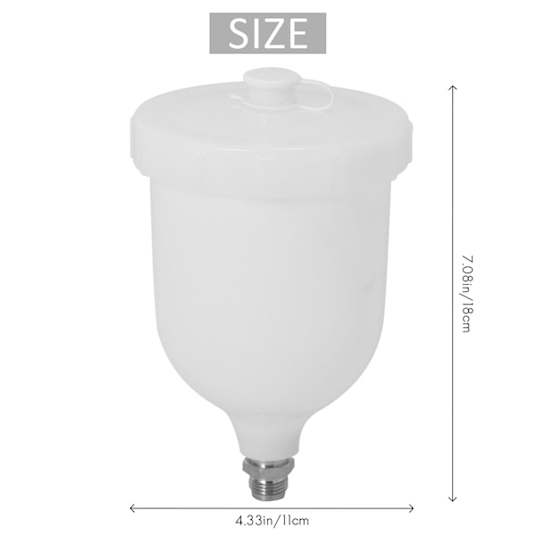 Ruiskuastian korvaava säiliö 600 ml Devilbiss Gti / Tekna Pro Pri Flg -uutuus