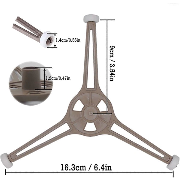 Mikrobølgeovn Roterende Kryds Drejeskive, Universal Mikrobølgeovn Drejeskive Støtte Stand (24 cm)