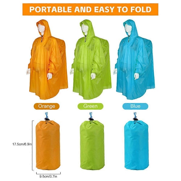 Ultralight Vesitiivis Kiipeilyreppu Sateenvarjo Takki Sateensuoja Leirintään Vaellukseen Matkustukseen
