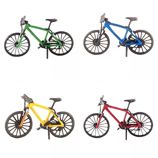 4 stk. 1:64 Mini Cykel Scene Model Mountainbike Diorama
