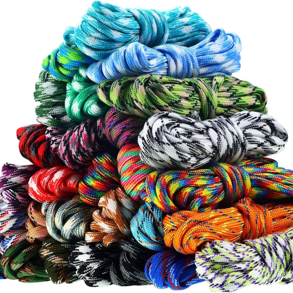 28 farger 10 fot Paracord Cord 550 multifunksjon Paracord tau Paracord armbånd tauutarbeiding tausett