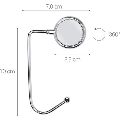 Set med 2 handväskkrokar - Silver - Vikbara krokar - för att hänga handväskor och småsaker