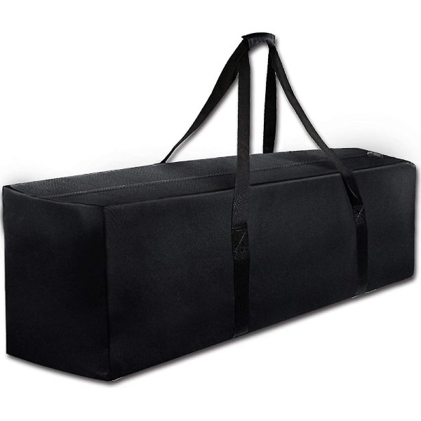 47" urheilulaukku - Erittäin suuri matkalaukku, jossa vetoketju, kestävä ja vedenpitävä, musta