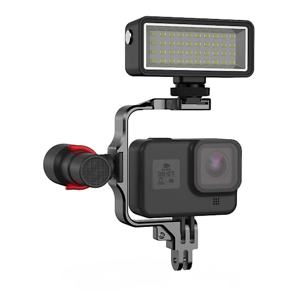 Metallram med Cold Shoe-fäste för Gopro Hero 11 10 9 8 7 Action 3-kamera
