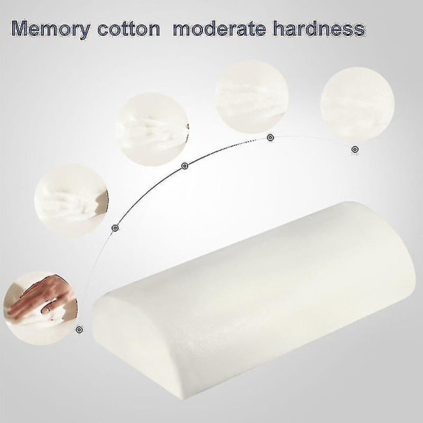 Half Moon Bolster Semi-roll kudde Ankelstöd ländryggen Smärtstillande Memory Foam Pad