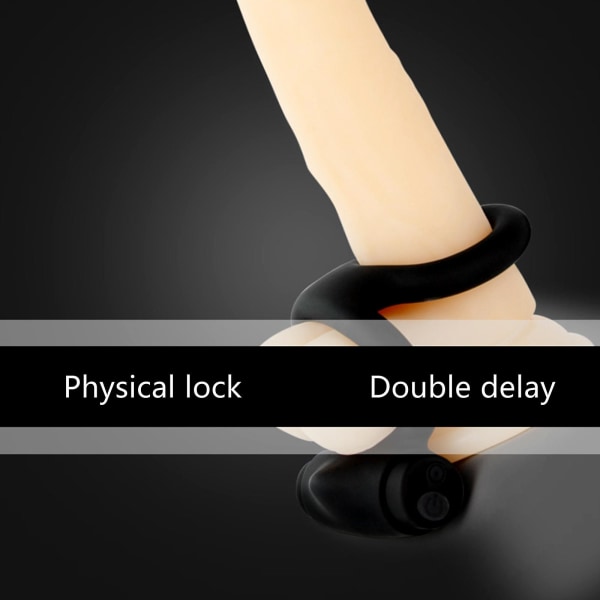 Vibrerende ring for menn med fingersug Bærbar automatisk massasjeapparat 10 hastigheter