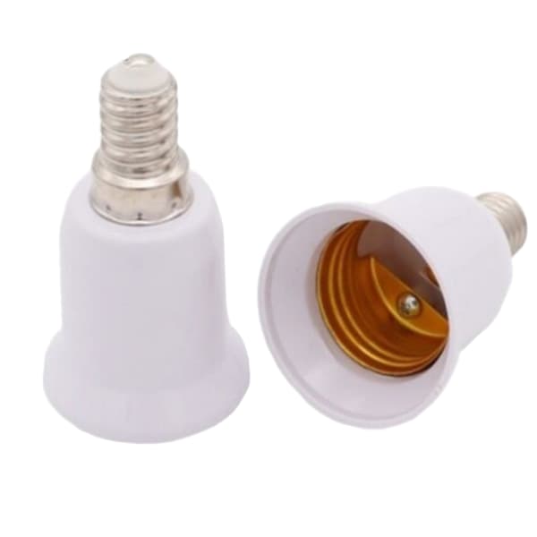 Sokkeladapter - E14 til E27 Sokkelkonverter - E27-base lampeholder Adapter kompatibel med halogen LED-lampe 4 stk