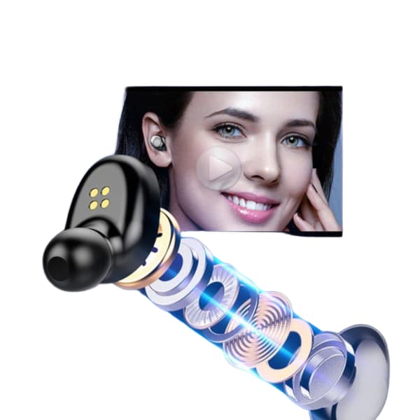 In-ear hovedtelefoner, kompatible med Samsung Android Iphone trådløse hovedtelefoner