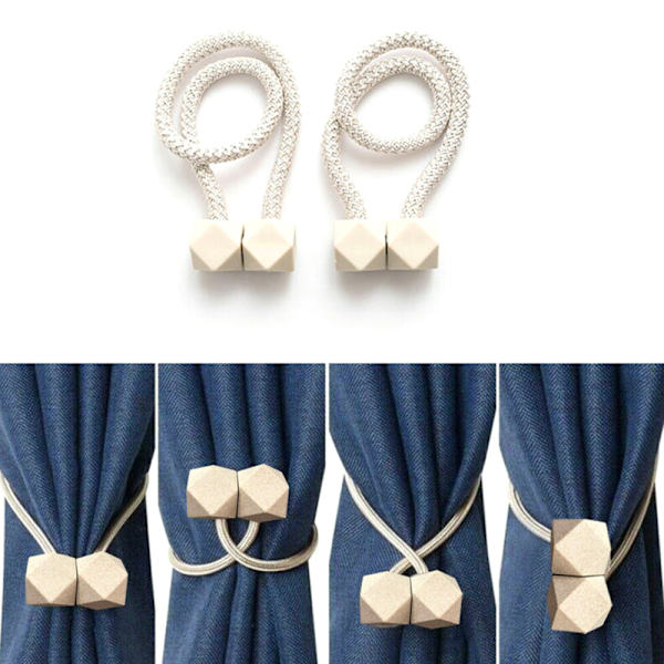 Stk. Stærke magnetiske gardinbindebånd Bagspændeclips Holdere grey 2PCS