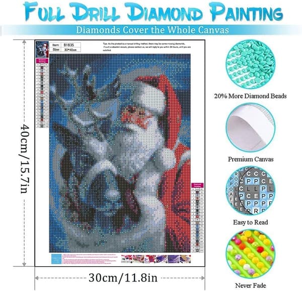 (30x40cm) Diamantmålning för jul - Diamantkonstsatser