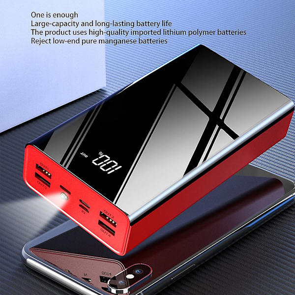 Extern Batteriladdare USB Powerbank 40000mah Power Bank LED-Display