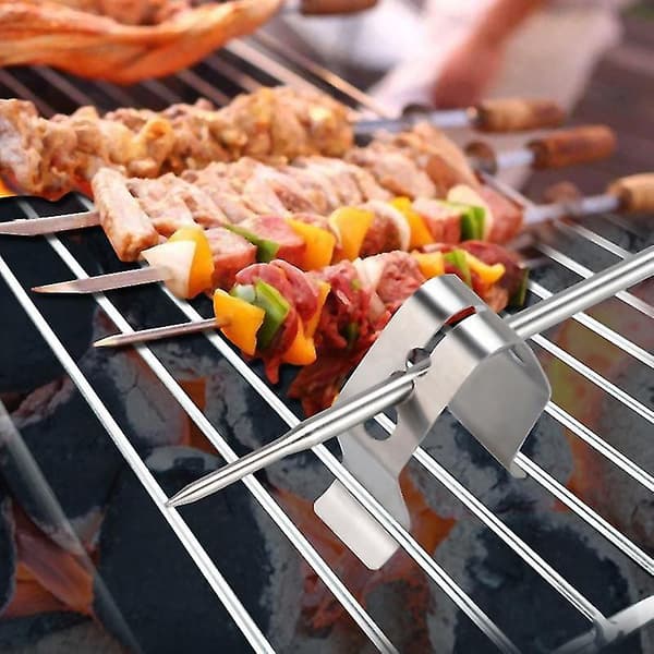 4 stk. Køkken Rustfrit Stål Bbq Termometer Sonden Klips Holder 3-huls Klemmer