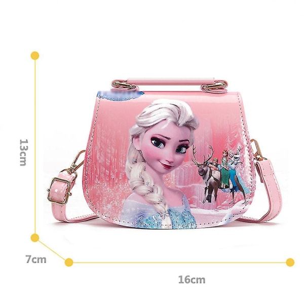 Frozen Elsa Princess Olkalaukku Lasten Tyttöjen Käsilaukku Crossbody Laukku Syntymäpäivälahja Pink